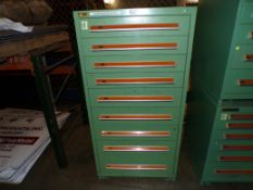 Stanley Vidmar 9-Drawer Parts Supply Cabinet