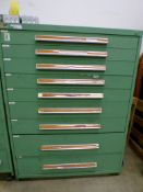 Stanley Vidmar 9-Drawer Parts Supply Cabinet