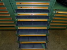 Stanley Vidmar 14-Drawer Parts Supply Cabinet