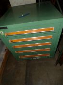 Stanley Vidmar 5-Drawer Parts Supply Cabinet