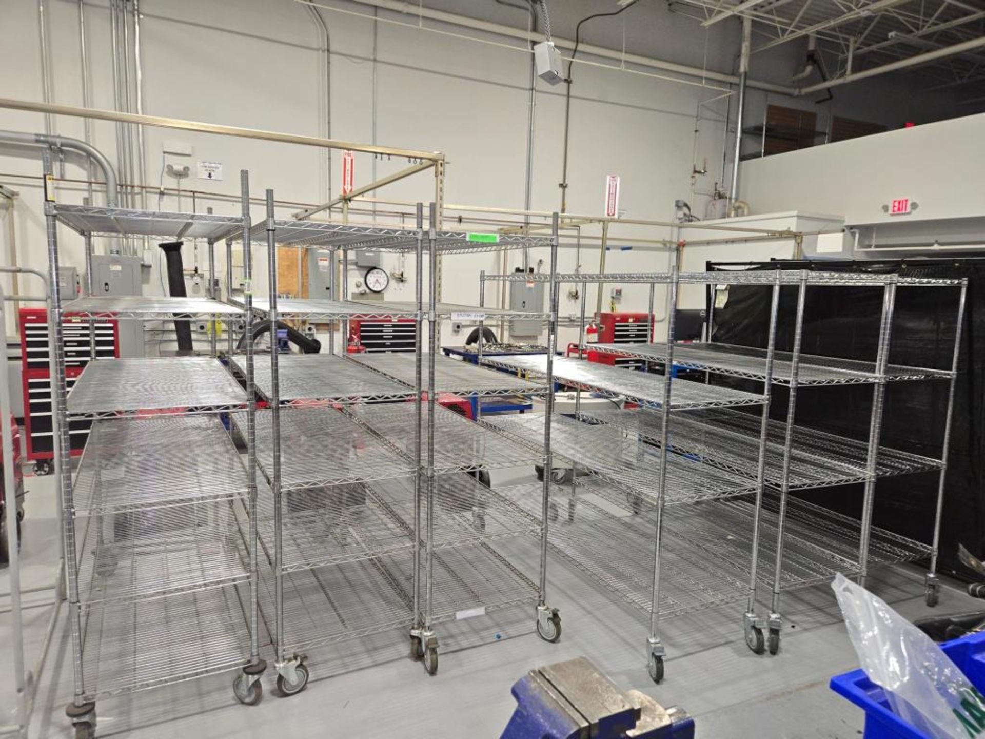 Uline Lot Includes (7) Portable Wire Racks (no contents). HIT# 2477708 ...