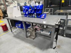 Metal Table w/ Contents