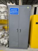 Cabinet & Rack w/ Warehouse Supplies