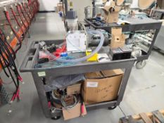 Cart w/ Pump, Parts & Other Supplies