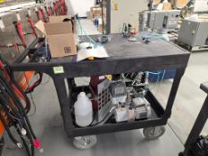 Cart w/ Pump, Parts & Other Supplies