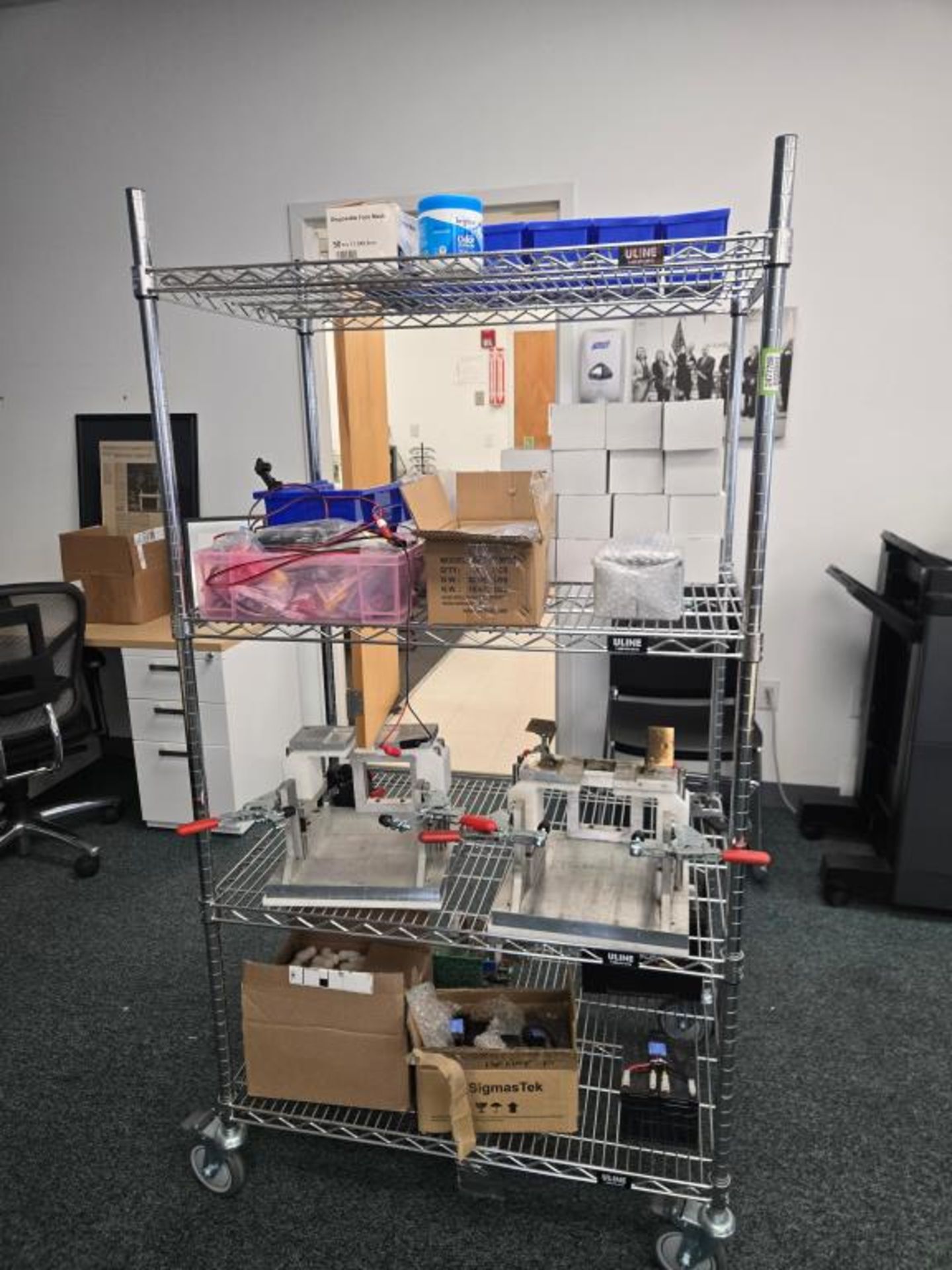 Cabinet & Carts w/ Production Supplies - Image 3 of 47