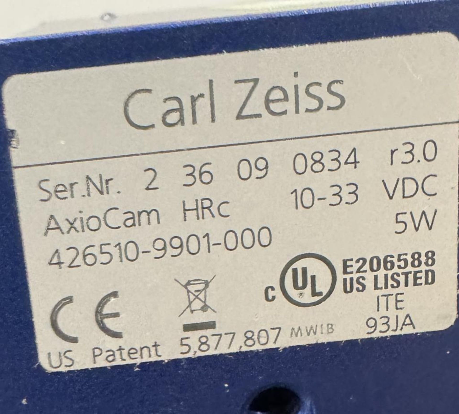 Zeiss Axiocam HRc Microscope Camera - Image 2 of 2