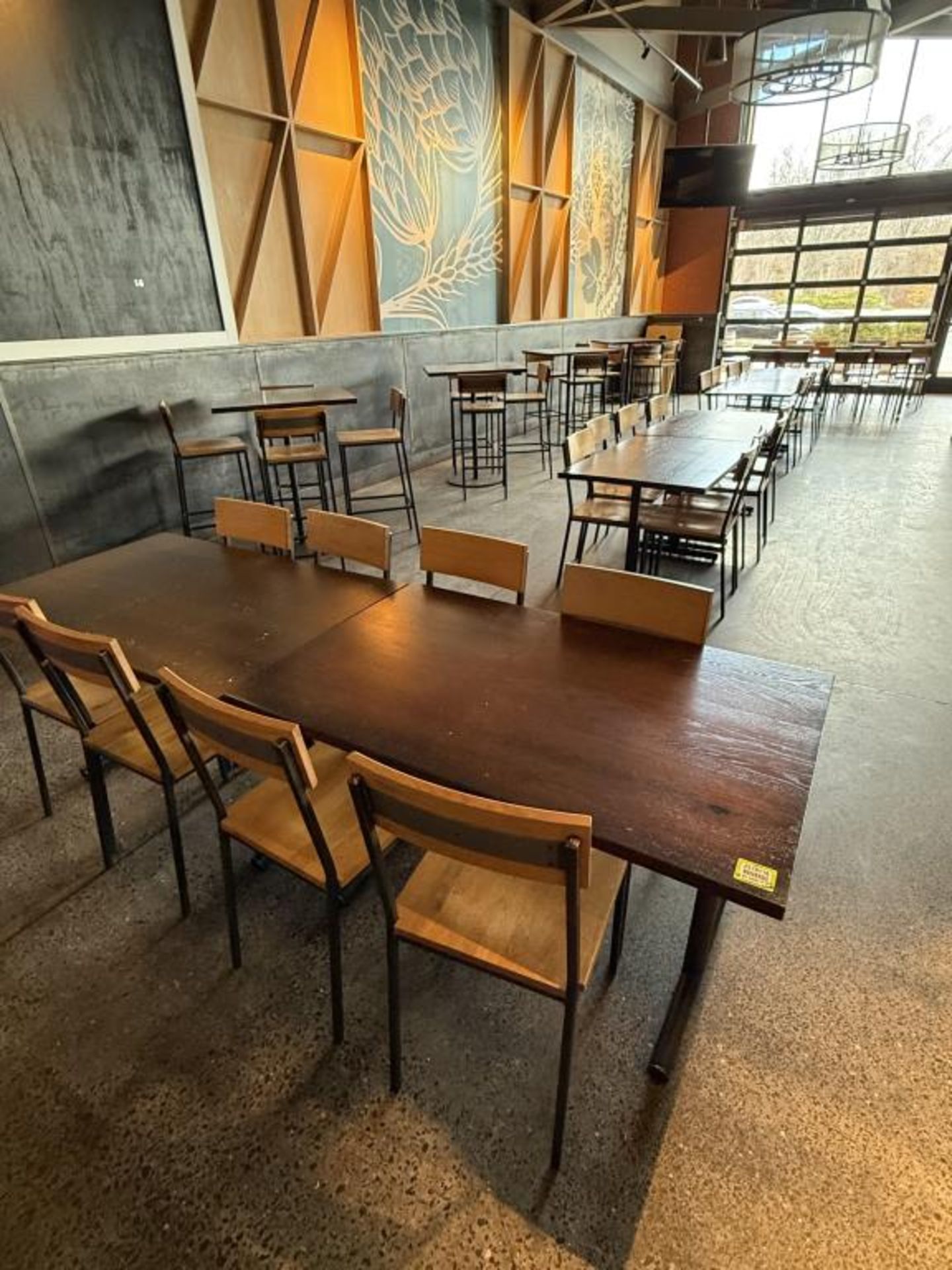 Crow Works Lot to Include (10) Rectangle Dining Tables with (40) Chairs ...