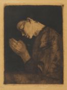 KÄTHE KOLLWITZ - 'BETENDES MÄDCHEN' (1892/1918)