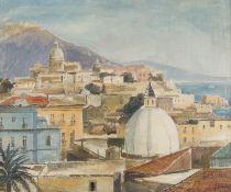 JAKOB WEITZ - ANSICHT VON NEAPEL MIT DEM VESUV (wohl 1934)