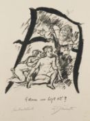 LOVIS CORINTH - INITIALE A - 'ADAM WO BIST DU?' (1917)