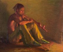 JOSEPH HENRY SHARP - 'THE MEDICINE SMOKE' (1913)