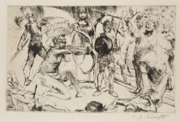 LOVIS CORINTH - ODYSSEUS UND DIE FREIER (1919)