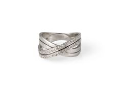 GEKREUZTER BRILLANT BANDRING