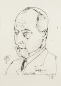 HORST JANSSEN - 'PORTRAIT GOTTFRIED BENN' (1968)