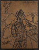 BERNHARD KIRCHGAESSER - RADIERPLATTE AUS KUPFER 'ZUKUNFT' (1970)