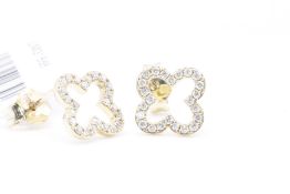 Natural Earrings 0.25ct G Colour SI Clarity Round Brilliant Cut - 9kt Yellow Gold