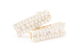 Natural Earrings 0.77ct G Colour SI Clarity Round Brilliant Cut - 9kt Yellow Gold