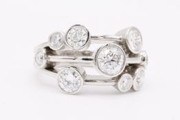** ON SALE ** Natural In the Style of a Rain Dance 2.35ct Ring F Colour VS2 Clarity Round Brilliant