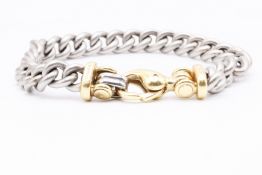 Platinum and 18kt Yellow Gold Curb Bracelet