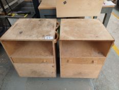 2, Wooden Fabricated Mobile Cupboards