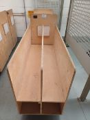 2, Wooden Fabricated Mobile Shelved Trolleys