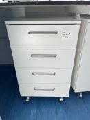 5, Under Counter Mobile Four Drawer Pedestal