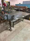 STEEL MACHINE SHOP TABLE W/ VICE