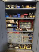 LARGE TOOLING CABINET WITH ASSORTED MACHINE SHOP TOOLING