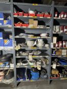 (1) SECTION OF PUMP PARTS ON SHELVES