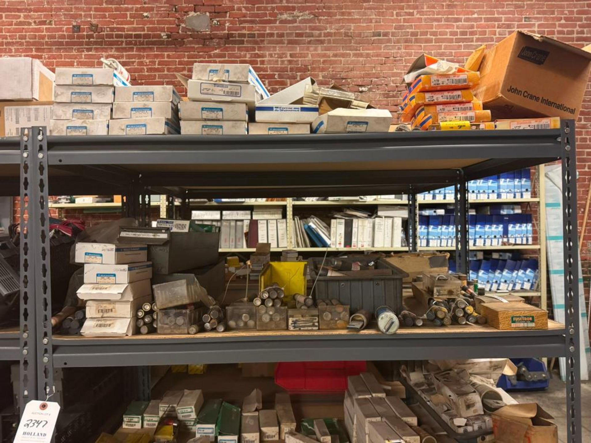 LOT OF (1) SECTION OF ELECTRICAL PARTS ON SHELVING - Simple Rigging ...