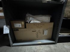 LOT OF ELECTRICAL PARTS ON SHELF