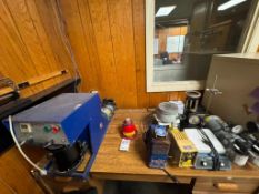 LABTECH DISINTEGRATOR & TABLE OF MISCELLANEOUS LAB EQUIPMENT