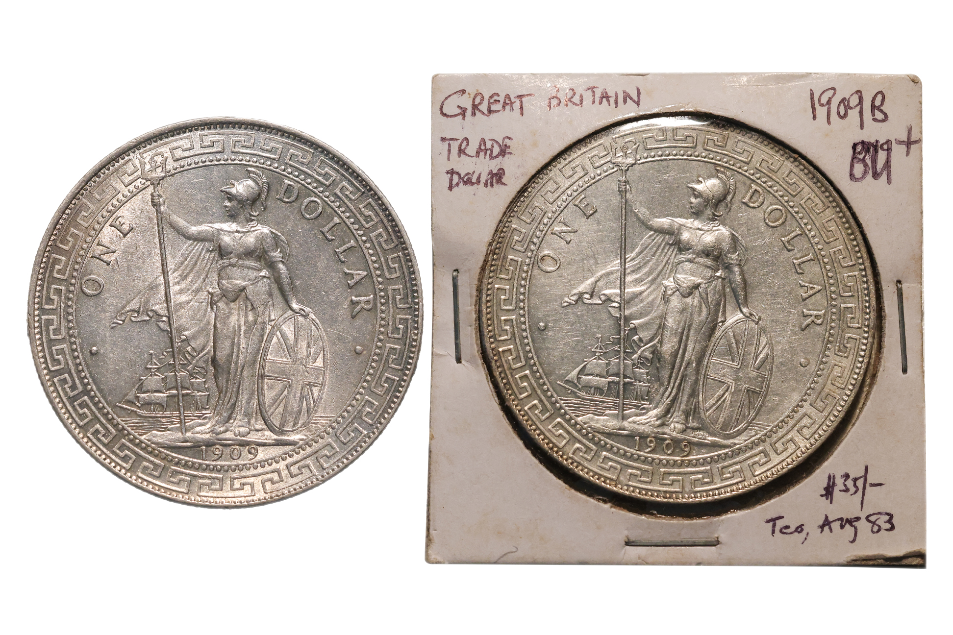 GREAT BRITAIN - BRITISH TRADE DOLLAR 1909 B (2)