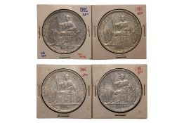 FRENCH INDOCHINA 1 PIASTRE DE COMMERCE 1886 A (4)