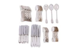 A SERVICE OF CHRISTOFLE SILVER PLATED FLATWARE FOR TWELVE