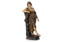 A LARGE FRIEDRICH GOLDSCHEIDER ART NOUVEAU TERRACOTTA SCULPTURE OF CLEOPATRA