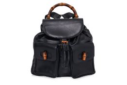 A GUCCI BAMBOO TOP HANDLE BACKPACK