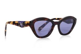 A PAIR OF PRADA TWO-TONE ACETATE CAT-EYE SUNGLASSES