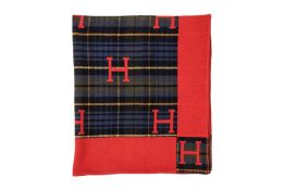 AN HERMÈS AVALON TARTAN THROW