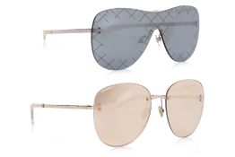 TWO PAIRS OF CHANEL MIRRORED SUNGLASSES