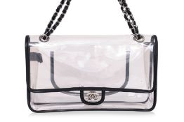 A CHANEL PVC 'NAKED' CLASSIC SINGLE FLAP BAG