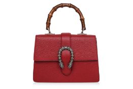 A GUCCI DIONYSUS BAMBOO TOP HANDLE BAG