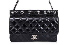 A CHANEL 'SUPERMODEL' PATENT LEATHER SHOULDER BAG