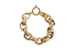 A CHANEL QUILTED CHAINLINK BRACELET