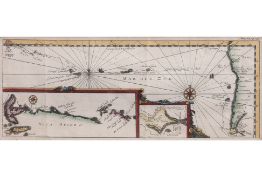 AN EARLY 18TH CENTURY MAP OF NEW GUINEA/SOUTH AMERICA, 1701