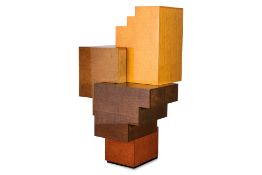 A GIORGIO SAPORITI STYLE CUBIST BAR CABINET