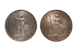 GREAT BRITAIN BRITISH TRADE DOLLAR 1897 B; 1898 B (2)