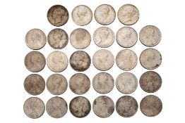 INDIA VICTORIA 1 RUPEE VARIOUS DATES (28)