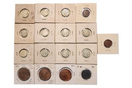 STRAITS SETTLEMENTS VICTORIA ASSORTED 1/4; 1/2; 1; AND 10 CENTS (17)